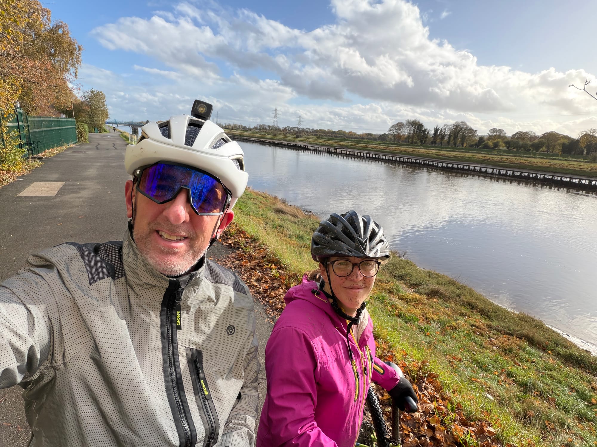 On the NC568 alongside the River Dee on the final stretch.