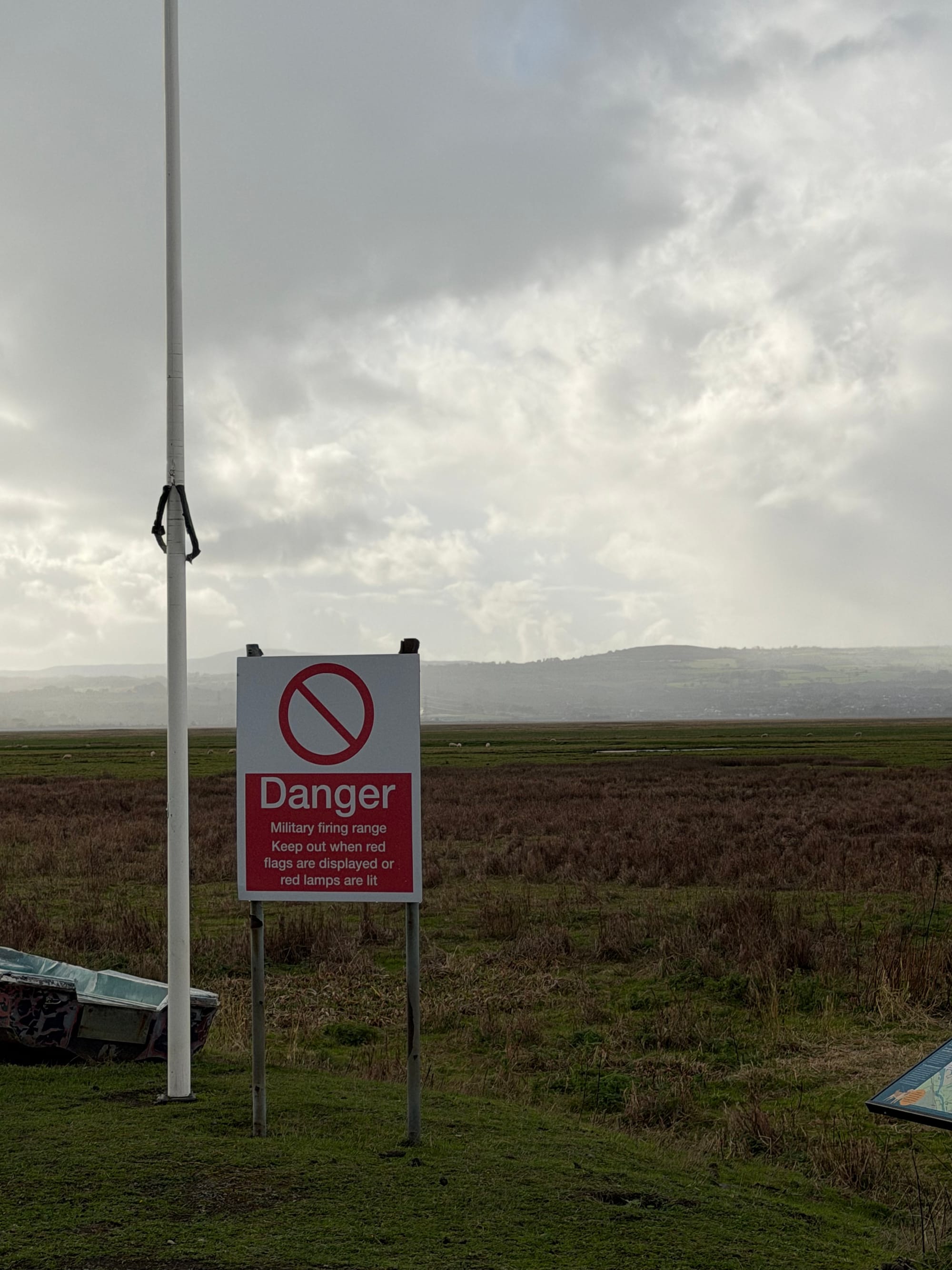 Danger - keep out when flags are displayed.