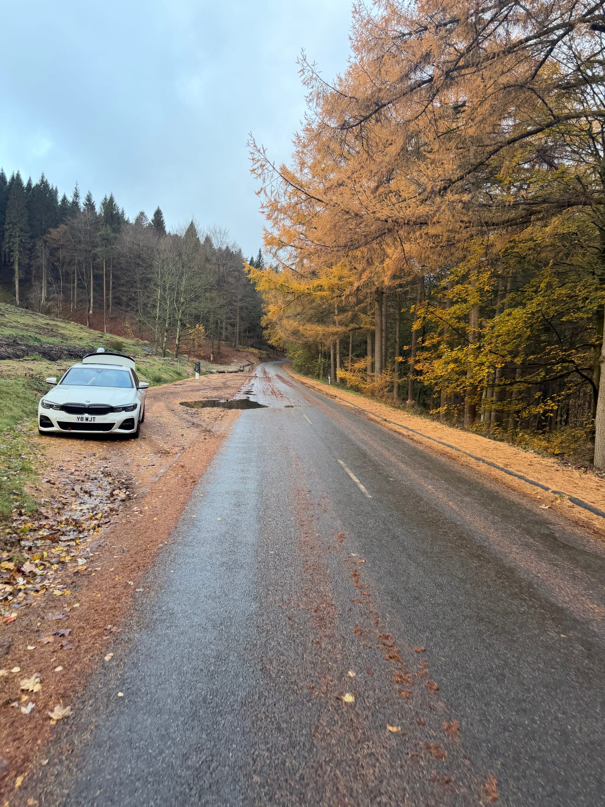 The road up the west side of the reservoirs.