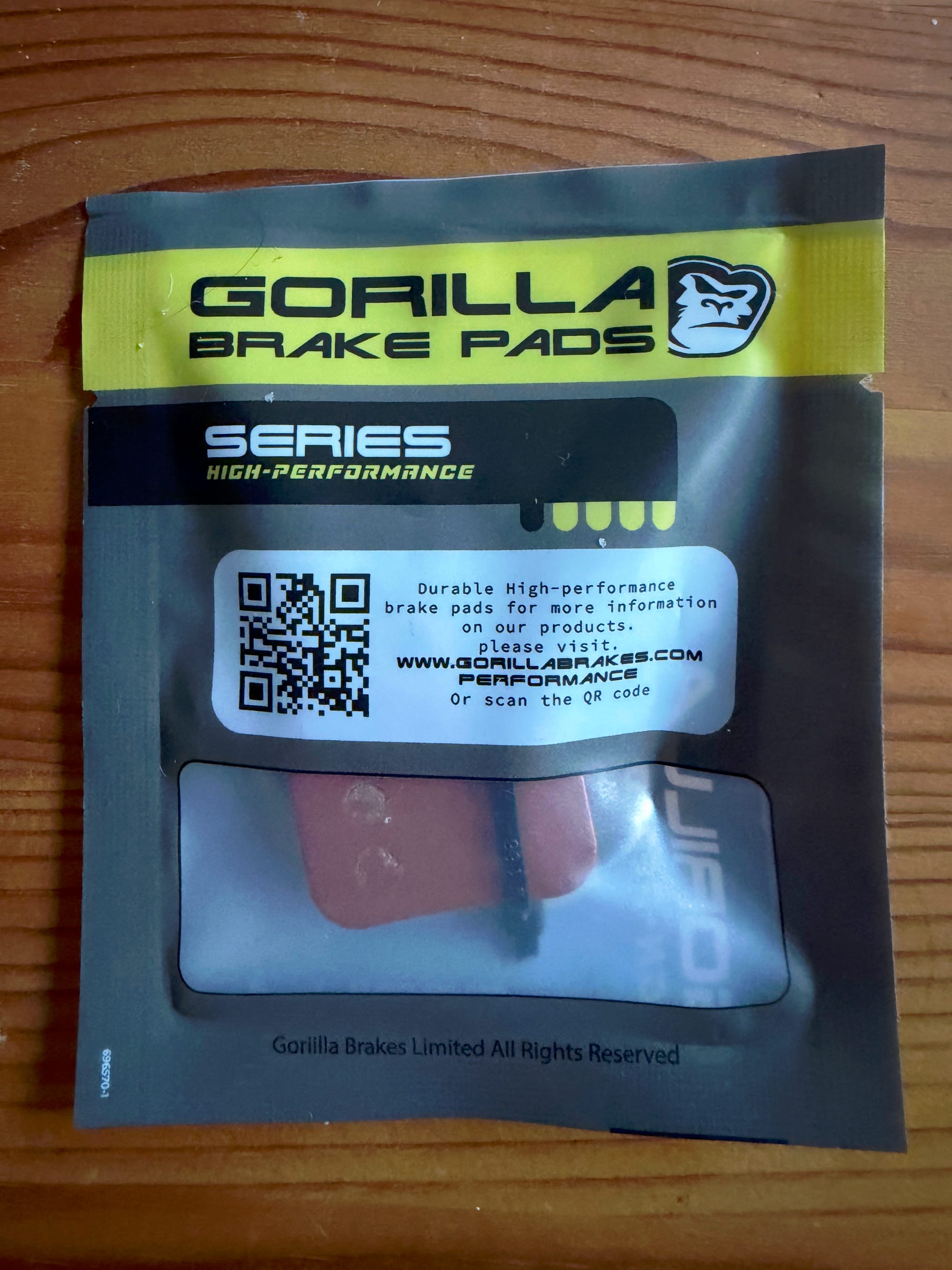 Gorilla brake pads packaging